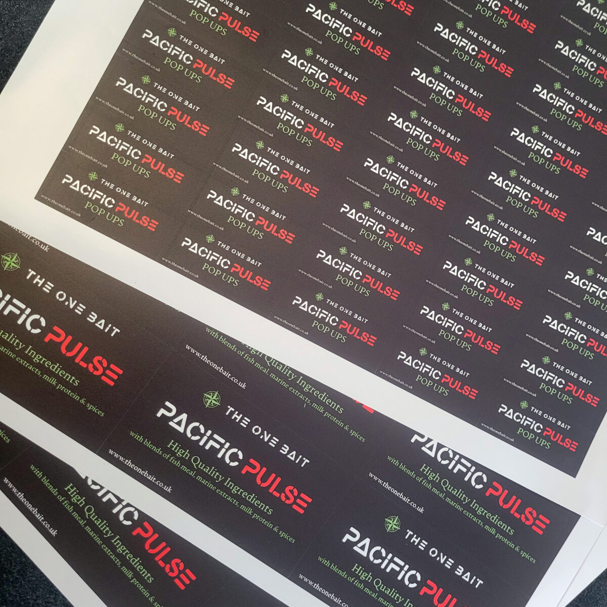 A variety of self adhesive vinyl stickers, cut down to easy to handle sheets