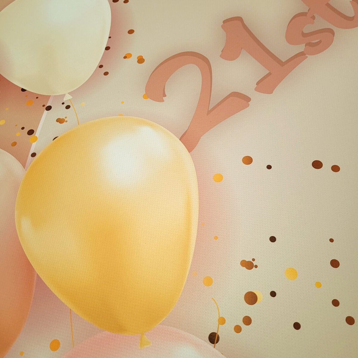 450gsm frontlit pvc banner, printed for a 21st birthday celebration