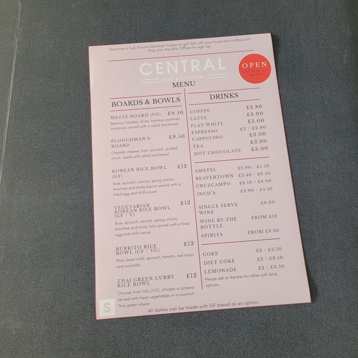 A1 Restaurant menu posters