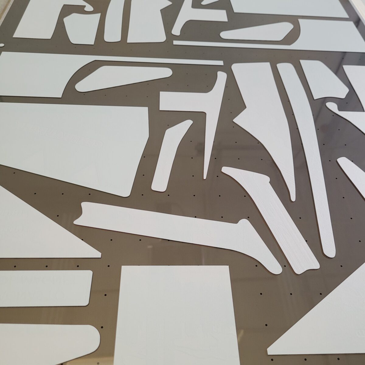 2mm polycarbonate, reverse printed with white underflood