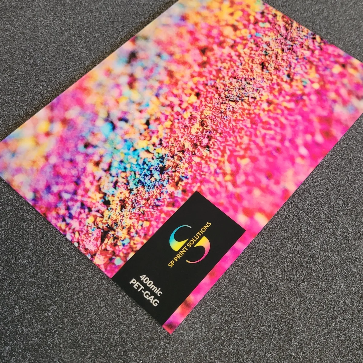 0.4mm PET-GAG film, made using 85% post-consumer waste, and an ideal alternative to PVC